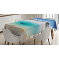thumbnail image 1 of Ambesonne Yellowstone Tablecloth Rectangular Table Cover, Spring Hot Volcano, 52"x70", Turquoise Blue, 1 of 3