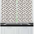thumbnail image 1 of Ambesonne Yin Yang Kitchen Curtains, Balance and Harmony, 55"x39", White and Black, 1 of 1