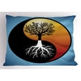 thumbnail image 1 of Ambesonne Yin Yang Pillow Sham, Abstract Tree and Root, 36" X 20", Multicolor, 1 of 2