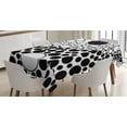 thumbnail image 1 of Ambesonne Yin Yang Tablecloth Rectangular Table Cover, Abstract Retro Dots, 52"x70", Black White, 1 of 4