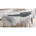 thumbnail image 1 of Ambesonne Yin Yang Tablecloth Rectangular Table Cover, Black and White Cats, 60"x90", Pale Grey and Grey, 1 of 4