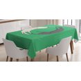 thumbnail image 1 of Ambesonne Yin Yang Tablecloth Rectangular Table Cover, Sleeping Cats Trigrams, 60"x90", Sea Green Grey White, 1 of 4