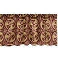 thumbnail image 1 of Ambesonne Yin Yang Window Valance, Triple Circular Form, 54" X 12", Sand Brown and Ruby, 1 of 5
