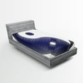 thumbnail image 1 of Ambesonne Ying Yang Fitted Sheet, Harmony Theme, Twin XL Size, White and Blue, 1 of 2