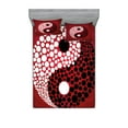 thumbnail image 1 of Ambesonne Ying Yang Fitted Sheet & Pillow Sham Set, Abstract Cosmos Sign, Calking, Red, 1 of 2
