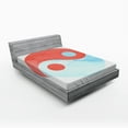 thumbnail image 1 of Ambesonne Ying Yang Fitted Sheet, Watercolor, Queen Size, Red Blue White, 1 of 2