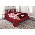 thumbnail image 1 of Ambesonne Ying Yang Quilted Coverlet 3 Pcs, Abstract Cosmos Sign, Queen Size, Red, 1 of 2