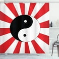 thumbnail image 1 of Ambesonne Ying Yang Shower Curtain, Chinese Sun, 69"Wx70"L, Black White Red, 1 of 5