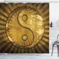 thumbnail image 1 of Ambesonne Ying Yang Shower Curtain, Industrial Design, 69"Wx70"L, Brown Pale Brown, 1 of 5