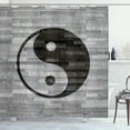 thumbnail image 1 of Ambesonne Ying Yang Shower Curtain, Rustic Modern Style, 69"Wx75"L, Black Grey, 1 of 5