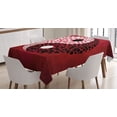 thumbnail image 1 of Ambesonne Ying Yang Tablecloth Rectangular Table Cover, Abstract Cosmos Sign, 52"x70", Red, 1 of 4