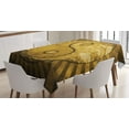thumbnail image 1 of Ambesonne Ying Yang Tablecloth Rectangular Table Cover, Industrial Design, 52"x70", Brown Pale Brown, 1 of 4