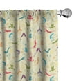thumbnail image 1 of Ambesonne Yoga Curtains, Workout Fitness Girls, Pair of 28"x84", Multicolor, 1 of 5