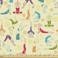 thumbnail image 1 of Ambesonne Yoga Fabric by the Yard Upholstery, Workout Fitness Girls, 5 Yards, Multicolor, 1 of 4