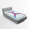 thumbnail image 1 of Ambesonne Yoga Fitted Sheet, Mandala Boho, Twin XL Size, Purple Blue, 1 of 2