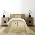 thumbnail image 1 of Ambesonne Yoga Quilted Bedspread Set 2 Pcs, Mandala Man Posture, Twin Size, Sand Brown and White, 1 of 6