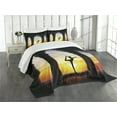 thumbnail image 1 of Ambesonne Yoga Quilted Bedspread Set 3 Pcs, Man in Old Building, Queen Size, Multicolor, 1 of 5