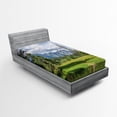 thumbnail image 1 of Ambesonne Yosemite Fitted Sheet, Nature Valley Meadow, Twin Size, Grey Green, 1 of 2
