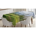 thumbnail image 1 of Ambesonne Yosemite Tablecloth Rectangular Table Cover, Nature Valley Meadow, 52"x70", Grey Green, 1 of 4