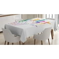 thumbnail image 1 of Ambesonne Youth Tablecloth Rectangular Table Cover, Dancing People Music, 60"x84", Multicolor, 1 of 3
