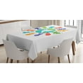 thumbnail image 1 of Ambesonne Youth Tablecloth Rectangular Table Cover, Pigeon Planet, 52"x70", Multicolor, 1 of 3