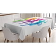 thumbnail image 1 of Ambesonne Youth Tablecloth Rectangular Table Cover, Rainbow Colored Teens, 52"x70", Multicolor, 1 of 4