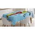thumbnail image 1 of Ambesonne Youth Tablecloth Rectangular Table Cover, Teenager on Skateboard, 52"x70", Multicolor, 1 of 4