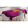 thumbnail image 1 of Ambesonne Youth Tablecloth Rectangular Table Cover, Woman in Abstract Dress, 60"x84", Multicolor, 1 of 3