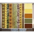 thumbnail image 1 of Ambesonne Zambia Curtains 2 Panel Set, Vintage Mixed African, 108" x 96", Multicolor, 1 of 2
