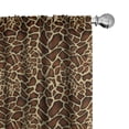 thumbnail image 1 of Ambesonne Zambia Curtains, Giraffe Skin Pattern, Pair of 28"x84", Redwood Pale Yellow, 1 of 5