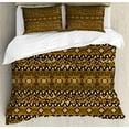 thumbnail image 1 of Ambesonne Zambia Duvet Cover Sets, Wild Tropical Animal, 2-King, Pale Caramel Dark Brown, 1 of 6