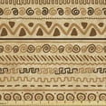 thumbnail image 1 of Ambesonne Zambia Fabric by the Yard Upholstery, Ethnic Hieroglyph Motifs, 2 Yards, Sand Brown Caramel, 1 of 4