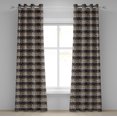 thumbnail image 1 of Ambesonne Zambia Grommet Curtain, Cheetah Pattern, 50" x 72", Dark Brown Orange and White, 1 of 6