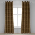 thumbnail image 1 of Ambesonne Zambia Grommet Curtain, Wild Tropical Animal, 50" x 84", Pale Caramel Dark Brown, 1 of 6