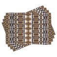 thumbnail image 1 of Ambesonne Zambia Place Mats Set of 4, Kenyan Folk, Standard Size, Dark Brown, 1 of 6
