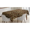 thumbnail image 1 of Ambesonne Zambia Tablecloth Rectangular Table Cover, Giraffe Skin Pattern, 52"x70", Redwood Pale Yellow, 1 of 3