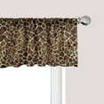 thumbnail image 1 of Ambesonne Zambia Window Valance, Giraffe Skin Pattern Wildlife Symbolic Zoo Hippie Style Picture, Curtain Valance for Kitchen Bedroom Decor with Rod Pocket, 54" X 18", Redwood Pale Yellow, 1 of 3