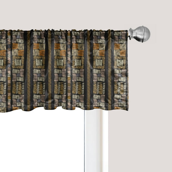 Ambesonne Zambia Window Valance, Grunge, 54" X 12", Multicolor