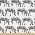 thumbnail image 1 of Ambesonne Zebra Fabric by the Yard Upholstery, Continuing Striped Animal Art, 2 Yards, Eggshell Taupe Grey, 1 of 5
