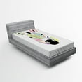 thumbnail image 1 of Ambesonne Zebra Fitted Sheet, Colorful Exotic Funny, Twin XL Size, Multicolor, 1 of 3