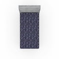 thumbnail image 1 of Ambesonne Zebra Fitted Sheet, Psychedelic Monochrome Animal, Twin XL Size, Black White Violet, 1 of 5