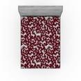 thumbnail image 1 of Ambesonne Zebra Fitted Sheet, Wild Animal Illustration Art, King Size, Raspberry and White, 1 of 5