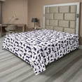 thumbnail image 1 of Ambesonne Zebra Flat Bedding Sheet Soft Top Sheet, Silhouette of African Animals, King, Violet Charcoal Grey, 1 of 1