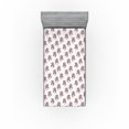thumbnail image 1 of Ambesonne Zebra Print Fitted Sheet, Exotic Animals Pattern, Twin Size, Peach Dark Grey White, 1 of 5