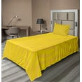 thumbnail image 1 of Ambesonne Zebra Print Fitted & Top Sheet Set with Sham, Animal Skin Lines, Yellow and Mustard, 1 of 4
