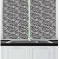 thumbnail image 1 of Ambesonne Zebra Print Kitchen Curtains, Black White Camo, 55"x39", Charcoal Grey White, 1 of 2