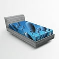 thumbnail image 1 of Ambesonne Zeppelin Fitted Sheet, Sky Aviation Flight, Twin XL Size, Pale Blue, 1 of 2