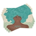 thumbnail image 1 of Ambesonne Zodiac Aquarius Place Mats Set of 4, Lady, Standard Size, Pale Green Teal Brown, 1 of 4
