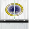 thumbnail image 1 of Ambesonne Zodiac Aries Kitchen Curtains, Sign Constellation, 55"x45", Navy Blue Orange, 1 of 1