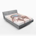 thumbnail image 1 of Ambesonne Zodiac Fitted Sheet, Taurus Astrology, Queen Size, Brown Beige, 1 of 3